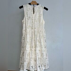 Speechless Elegant White Floral Lace Dress Size M